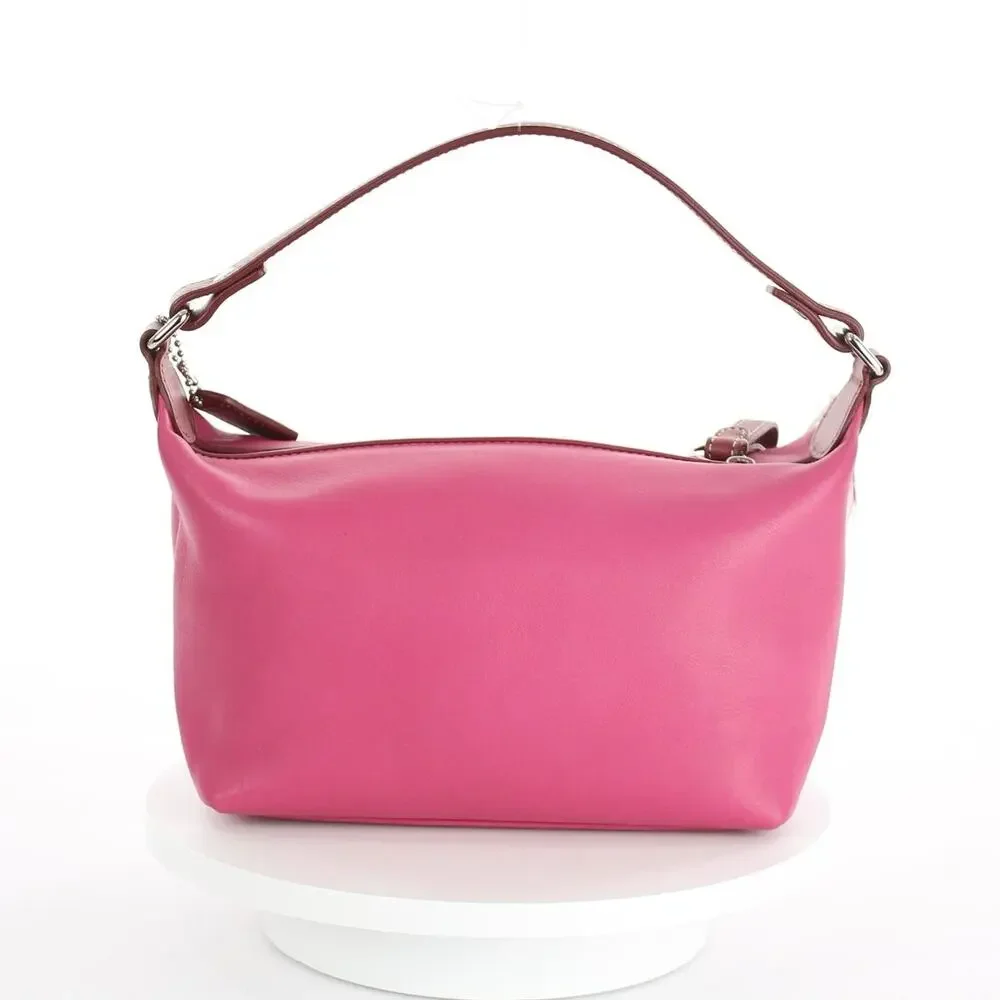 Coach Vintage Pink Leather Mini Cosmetic Pouch Bag